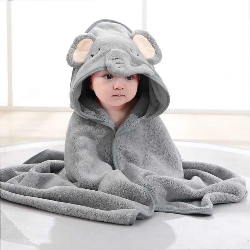 Bath Towel Cartoon Hooded Blanket for Boys & Girls