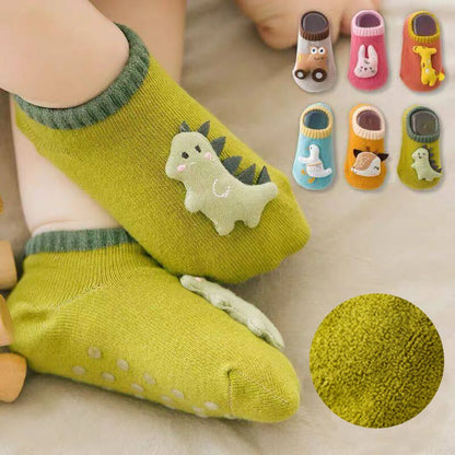 Autumn Winter Anti Slip Short Socks Newborn Infant Boy Girl Cotton Animal Thick Warm Baby Floor Sock Shoes Toddler Accessories