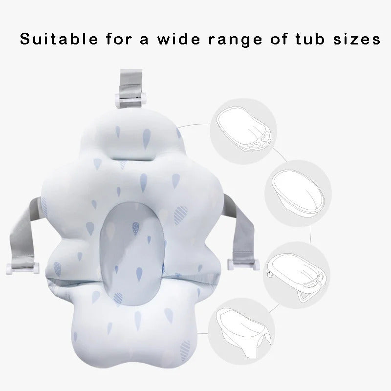 Baby Mat for Bath: Nonslip Pad Newborn Safety Support Pillow