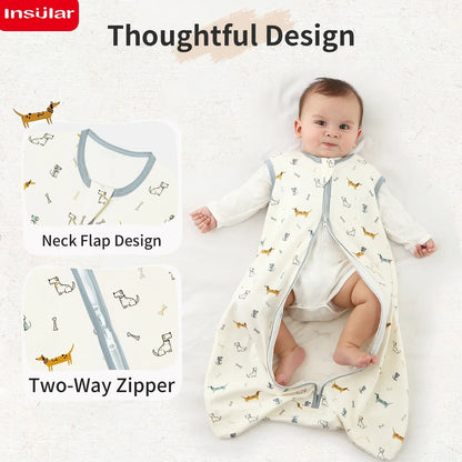 Newborn Sleep Sack: Baby Sleeping Bag 100% Cotton Summer Sleep sack 3-18M