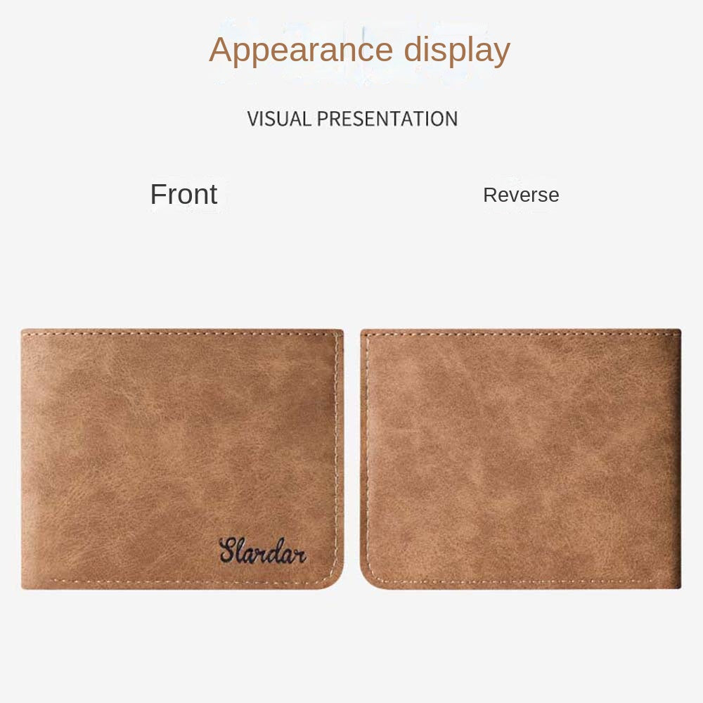 PU Leather Men's Wallet: Cash Clip & Card Holder