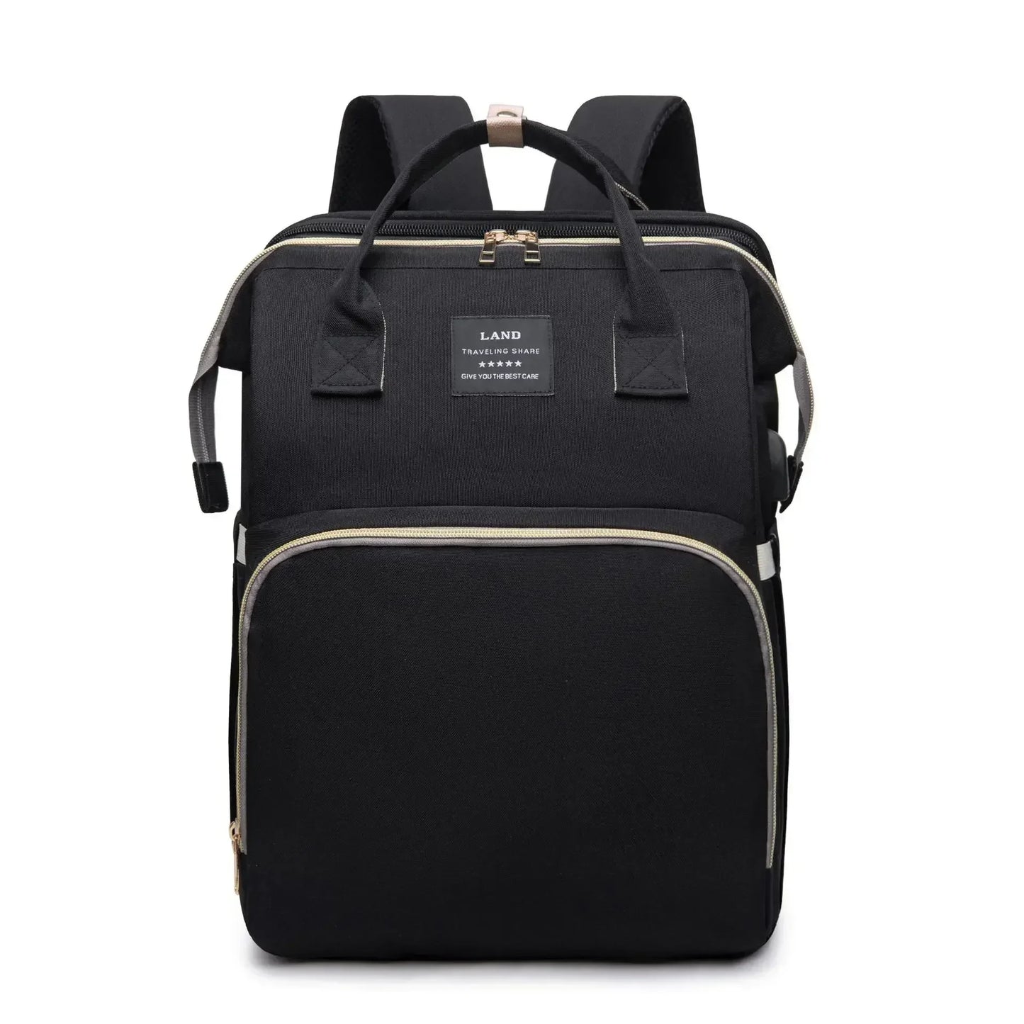 Folding Crib Backpack: Portable Diaper Bag for Moms