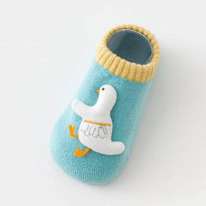 Autumn Winter Anti Slip Short Socks Newborn Infant Boy Girl Cotton Animal Thick Warm Baby Floor Sock Shoes Toddler Accessories