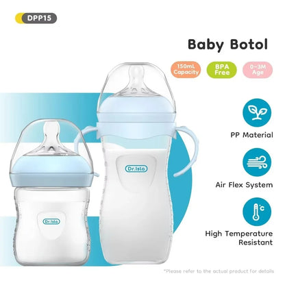 Baby PP Bottle 150ML Newborn Baby Bottle with Handle Milk BottleFeeding Baby Bottles Newborn Feeding Supplies BPA-Free