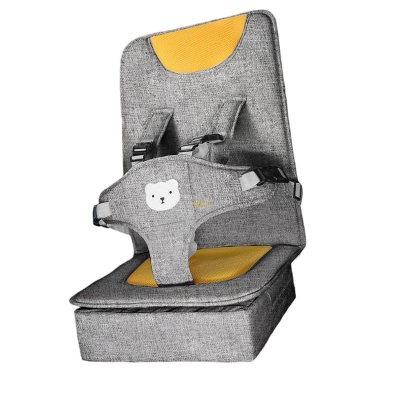 Infant Car Seat: Secure Child Travel Seat with Safety Straps & Linen Comfort