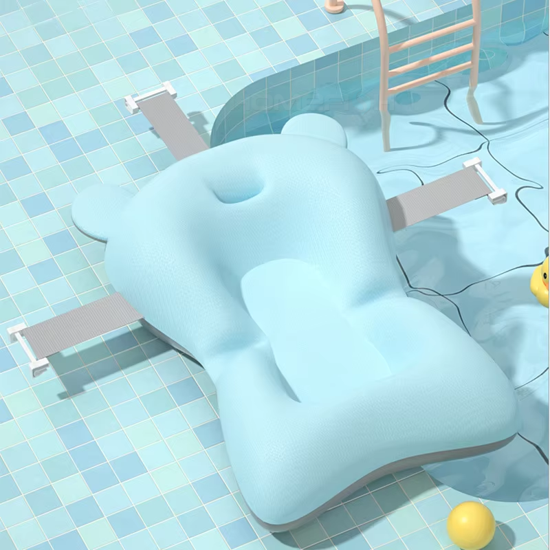 Foldable Baby Bath Seat - Adjustable Infant Safety Hammock