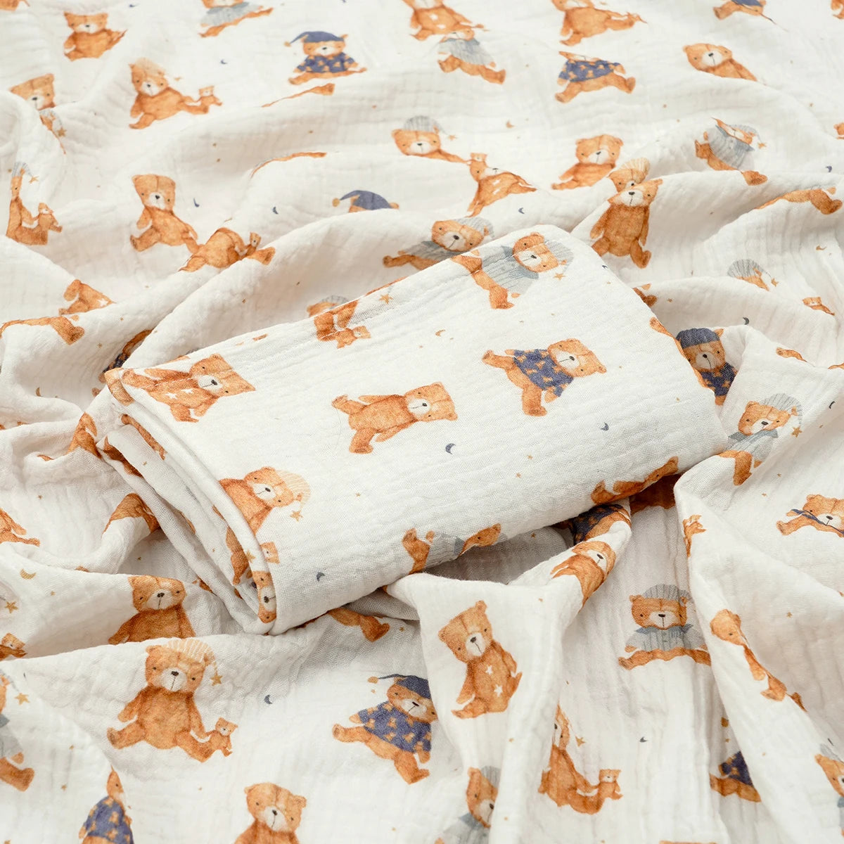 Swaddle Blanket: Cotton Baby Muslin Blanket - Soft 80x80cm Bath Towel