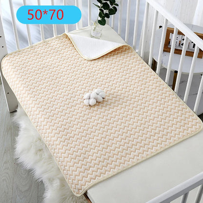 Reusable Diaper Changing Pads for Baby Infant Waterproof Crib Changing Mat Urine Sheet Cotton Diaper Cover Bed Changing Mattress