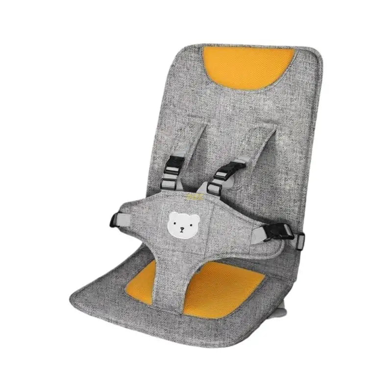 Infant Car Seat: Secure Child Travel Seat with Safety Straps & Linen Comfort