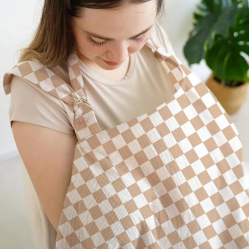 Muslin Breastfeeding Cover Portable 100% Cotton Nursing Cover Breathable Blanket for Baby Stroller Car Seat Cover 71*95cm