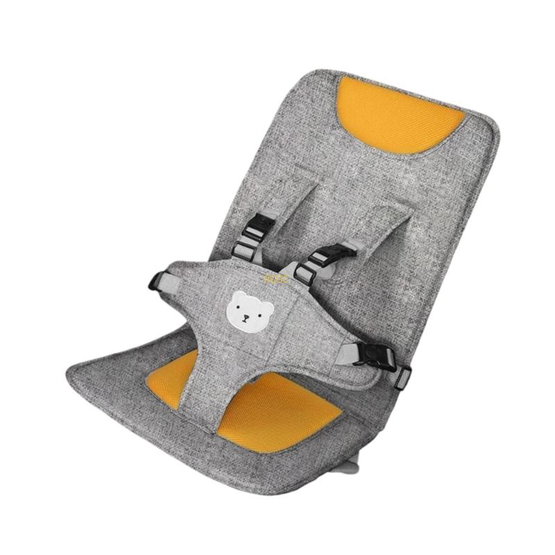 Infant Car Seat: Secure Child Travel Seat with Safety Straps & Linen Comfort
