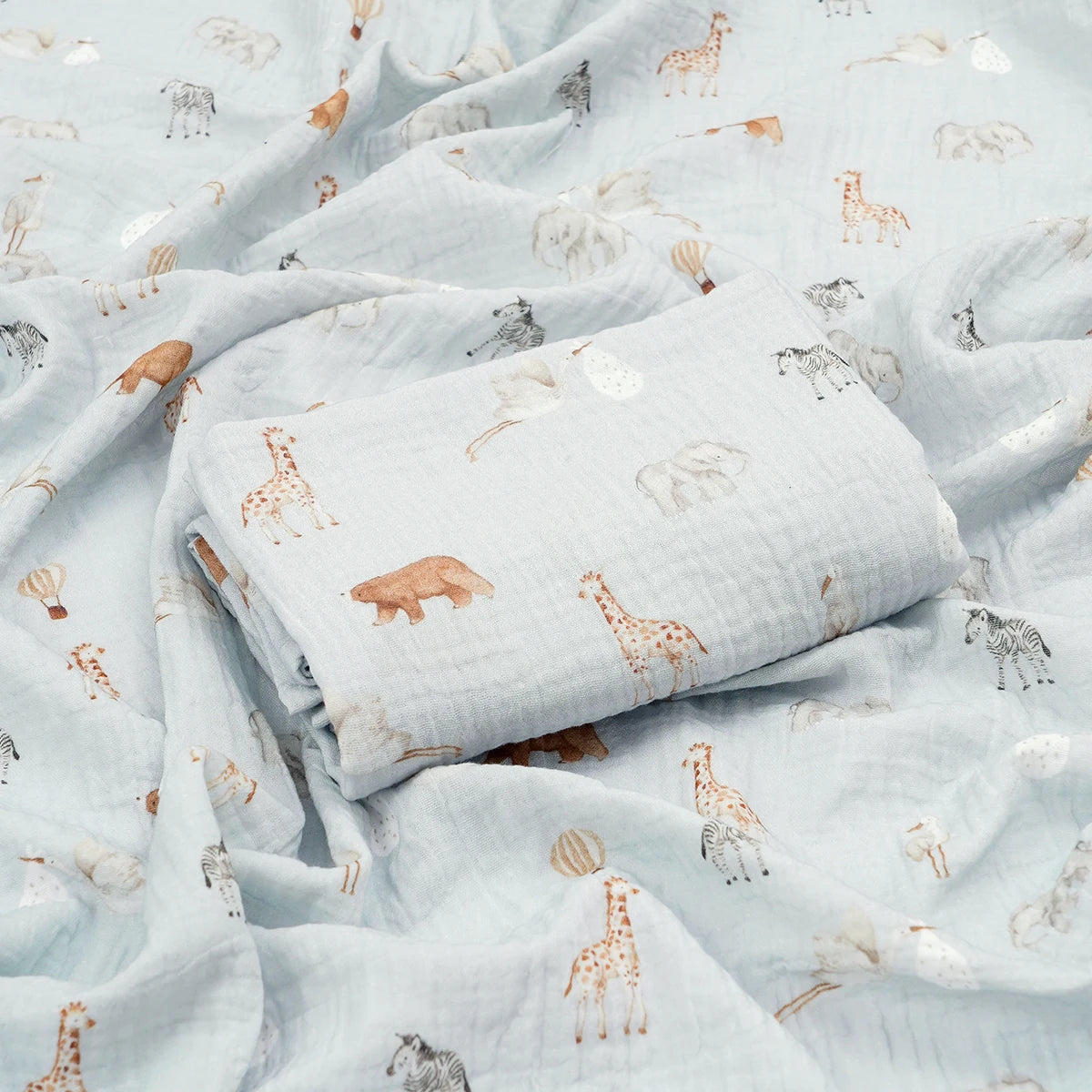 Swaddle Blanket: Cotton Baby Muslin Blanket - Soft 80x80cm Bath Towel