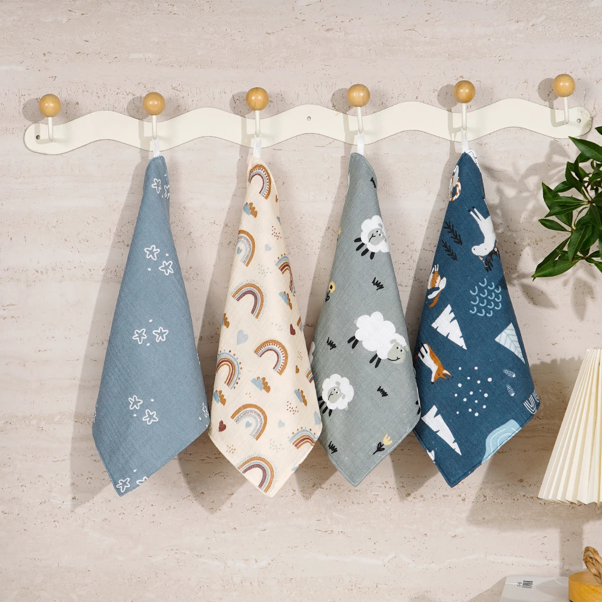 Baby Washcloth Set: Soft Cotton Gauze Towels