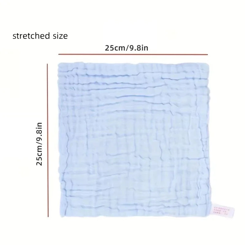 1/3/5Pcs Baby Gauze Square Towel Drool Cloth Children's Towel Six-layer Pure Cotton Washcloth Face Cloth