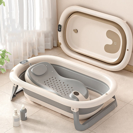 Baby Bath Tub - Digital Temp Large, Portable & Foldable