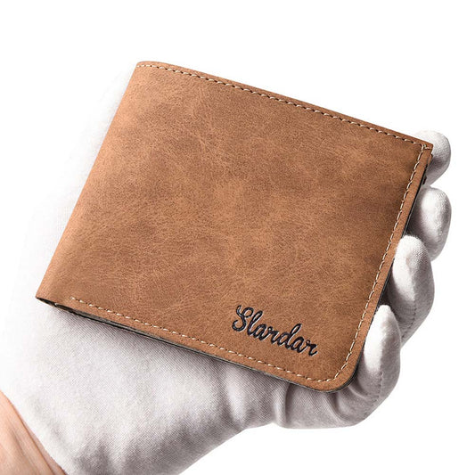 PU Leather Men's Wallet: Cash Clip & Card Holder