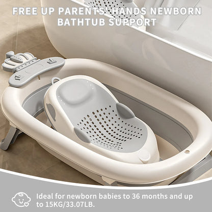 Baby Bath Support Seat, Ergonomic Infant Bath Lounger, Non-Slip Bath Mat for Infants, Baby Bathing Support, Bath Frame