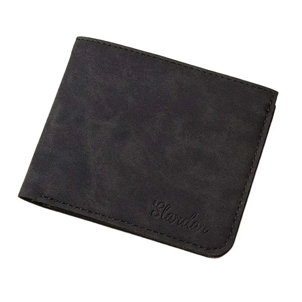 PU Leather Men's Wallet: Cash Clip & Card Holder