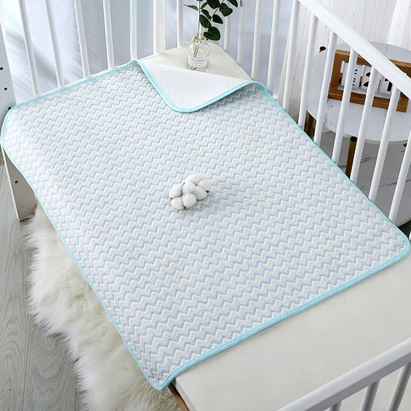Reusable Diaper Changing Pads for Baby Infant Waterproof Crib Changing Mat Urine Sheet Cotton Diaper Cover Bed Changing Mattress
