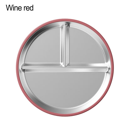 Plate: 304 Stainless Steel Kids Plates - Suction for Highchair Meals