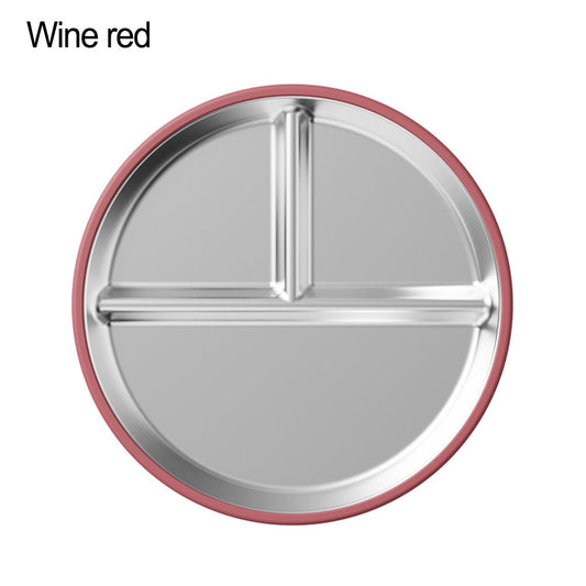 Plate: 304 Stainless Steel Kids Plates - Suction for Highchair Meals