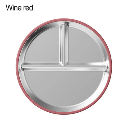 Plate: 304 Stainless Steel Kids Plates - Suction for Highchair Meals