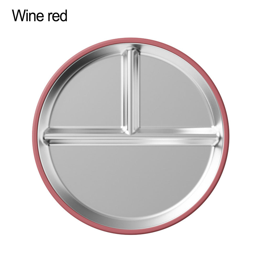Plate: 304 Stainless Steel Kids Plates - Suction for Highchair Meals