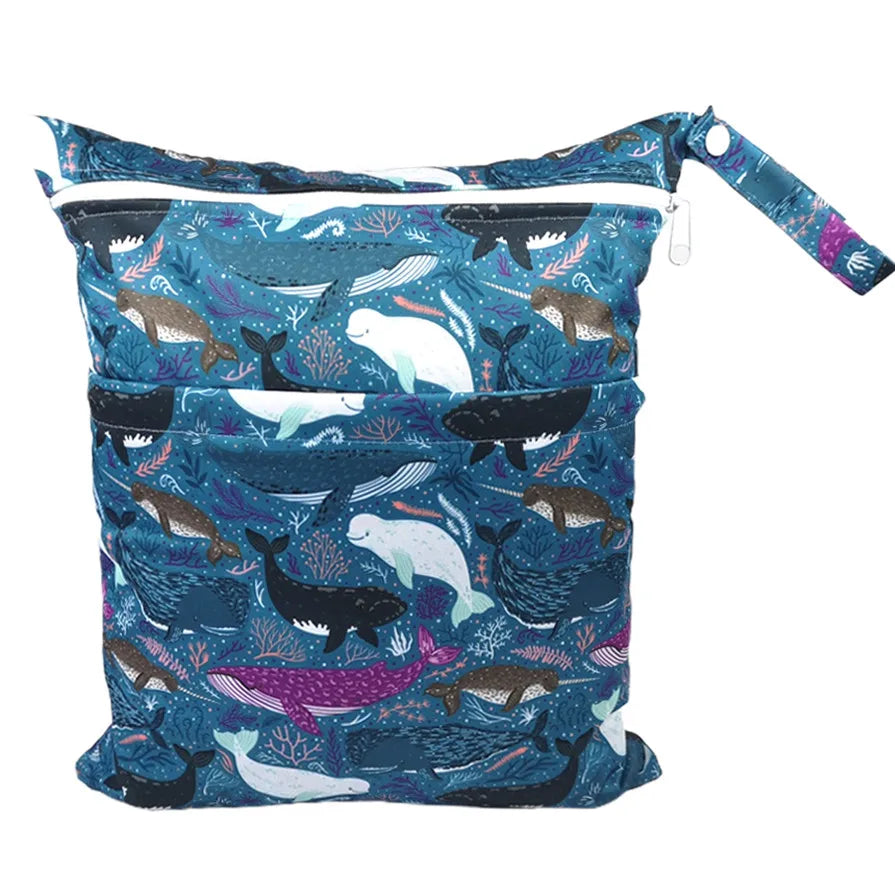 Diaper Bag: Waterproof Wet Dry Bag for Baby Diapers - Sigzagor 36x29cm