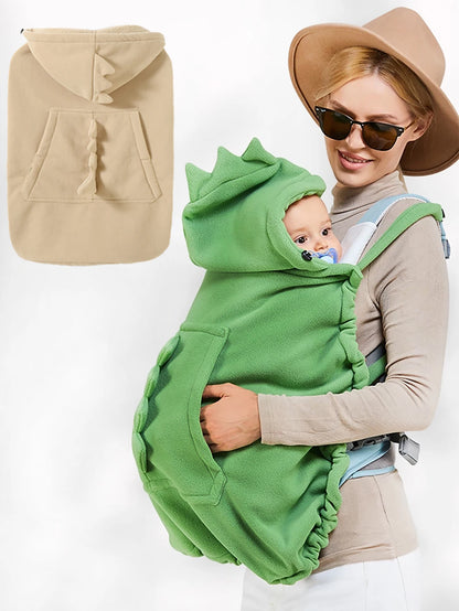 1Pc Infant Carrier Waist Stool Windshield Quilt, Suitable for Various Occasions, Pure Color Dinosaur Cloak, Super Soft and Comfortable Baby Windshield Blanket, Multifunctional Front Hug Windproof Cloak Stroller Blanket, Perfect Baby Shower Gift for Babies