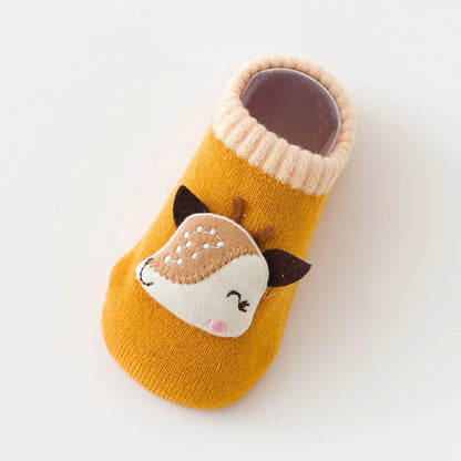 Autumn Winter Anti Slip Short Socks Newborn Infant Boy Girl Cotton Animal Thick Warm Baby Floor Sock Shoes Toddler Accessories