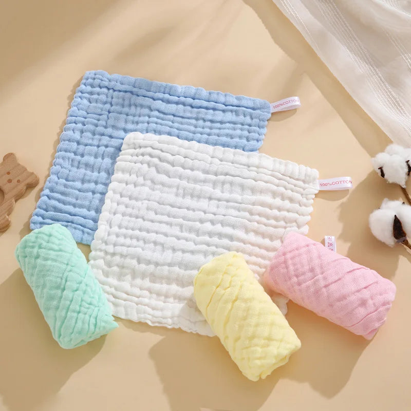 1/3/5Pcs Baby Gauze Square Towel Drool Cloth Children's Towel Six-layer Pure Cotton Washcloth Face Cloth