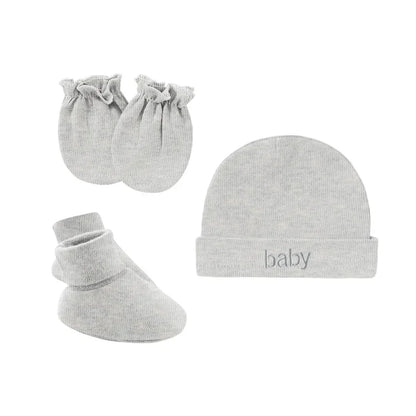 Baby Mittens: Newborn Cotton Hats Mittens Socks Set - Unisex 0-12 Months
