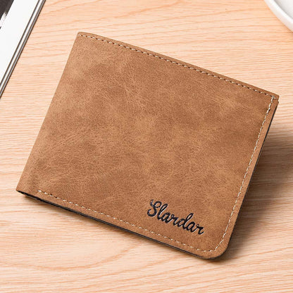 PU Leather Men's Wallet: Cash Clip & Card Holder
