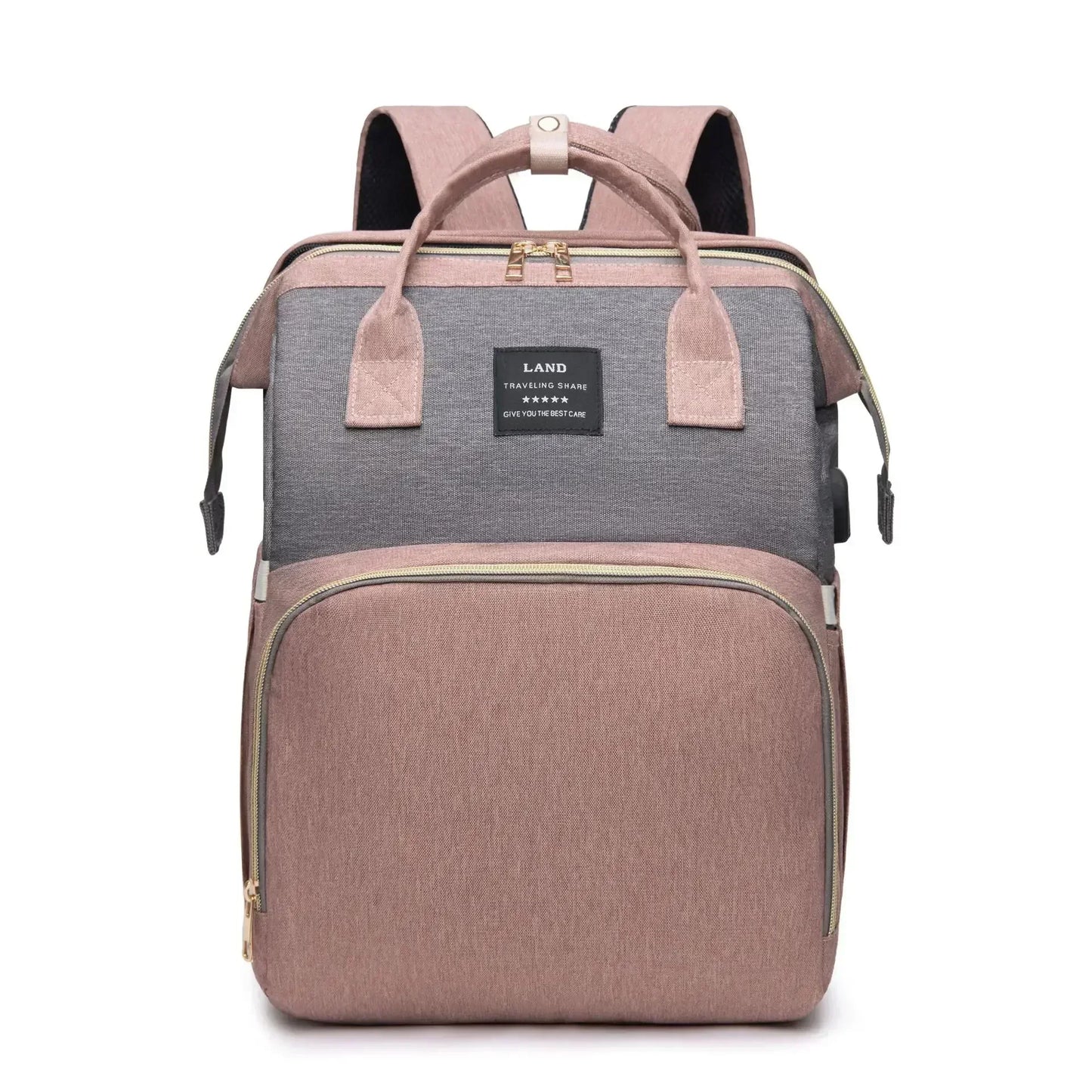 Folding Crib Backpack: Portable Diaper Bag for Moms