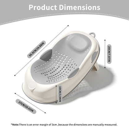 Baby Bath Support Seat, Ergonomic Infant Bath Lounger, Non-Slip Bath Mat for Infants, Baby Bathing Support, Bath Frame