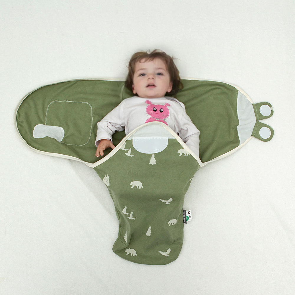 Newborn Swaddle: Cotton Baby Sleeping Bag 0-6M - Soft, Breathable, Anti-Startle