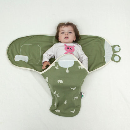 Newborn Swaddle: Cotton Baby Sleeping Bag 0-6M - Soft, Breathable, Anti-Startle