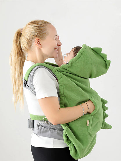 1Pc Infant Carrier Waist Stool Windshield Quilt, Suitable for Various Occasions, Pure Color Dinosaur Cloak, Super Soft and Comfortable Baby Windshield Blanket, Multifunctional Front Hug Windproof Cloak Stroller Blanket, Perfect Baby Shower Gift for Babies