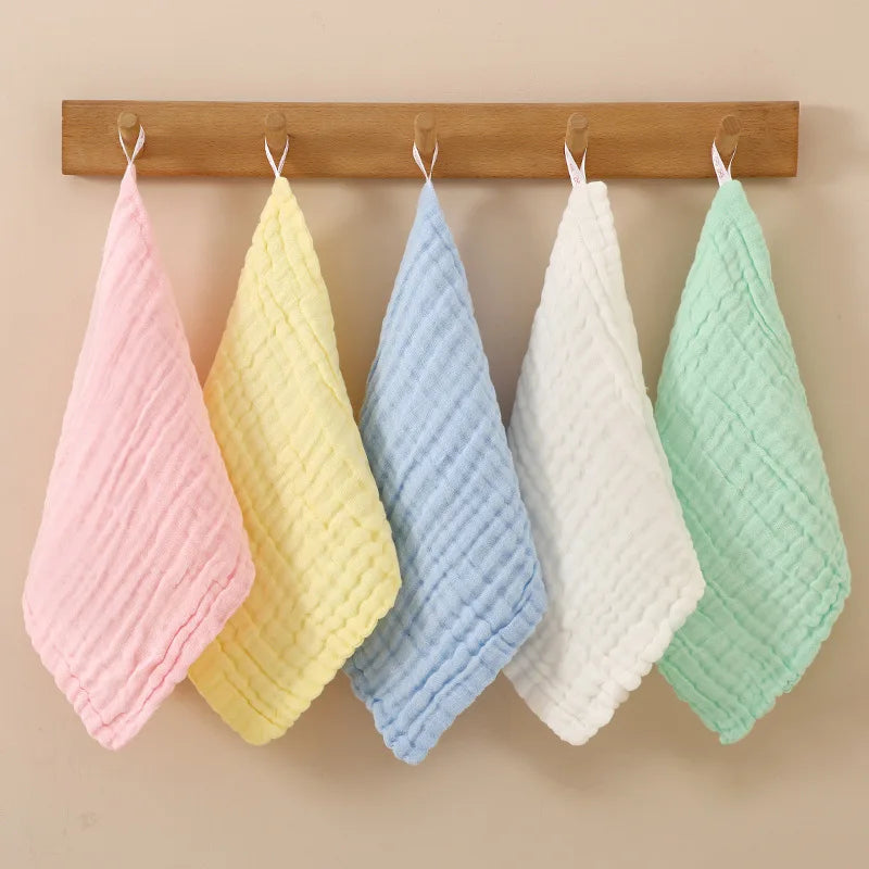 1/3/5Pcs Baby Gauze Square Towel Drool Cloth Children's Towel Six-layer Pure Cotton Washcloth Face Cloth