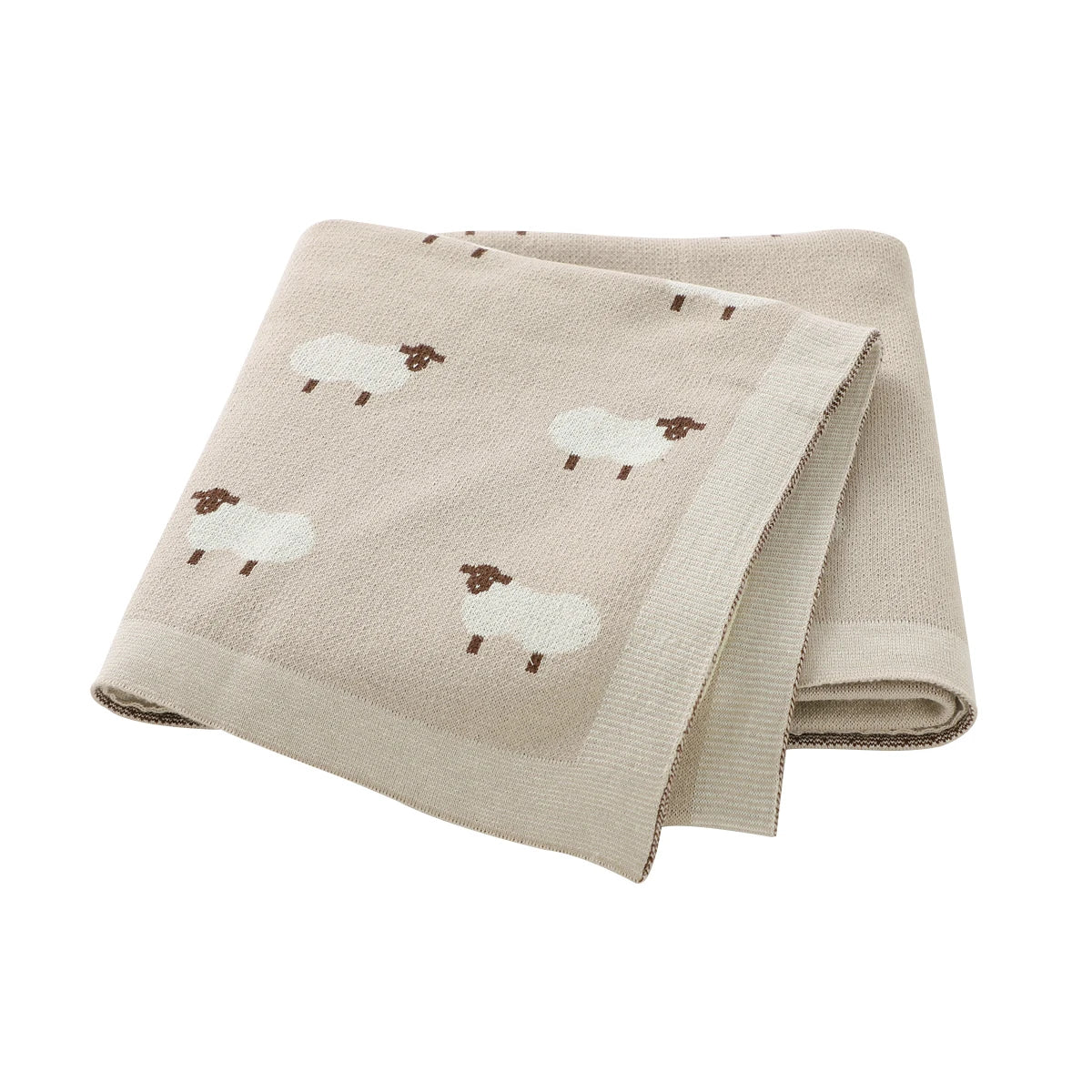 Baby Blankets Newborn Cartoon Swaddle Wrap Monthly Blankets 100%Cotton Knitted Toddler Infant Outdoor Playing Clip Mats 100*80cm