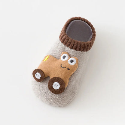 Autumn Winter Anti Slip Short Socks Newborn Infant Boy Girl Cotton Animal Thick Warm Baby Floor Sock Shoes Toddler Accessories