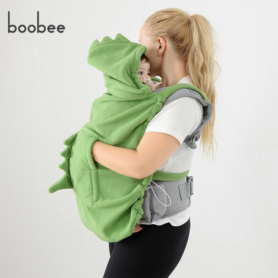 1Pc Infant Carrier Waist Stool Windshield Quilt, Suitable for Various Occasions, Pure Color Dinosaur Cloak, Super Soft and Comfortable Baby Windshield Blanket, Multifunctional Front Hug Windproof Cloak Stroller Blanket, Perfect Baby Shower Gift for Babies