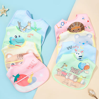 Baby Bibs: Cartoon Bibs Waterproof Bandanas for Newborns