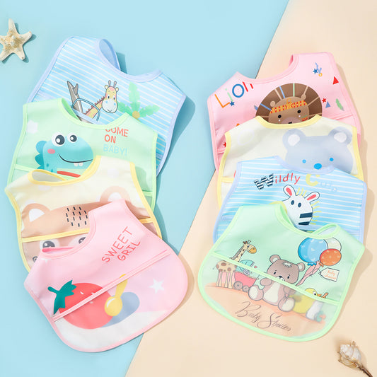 Baby Bibs: Cartoon Bibs Waterproof Bandanas for Newborns