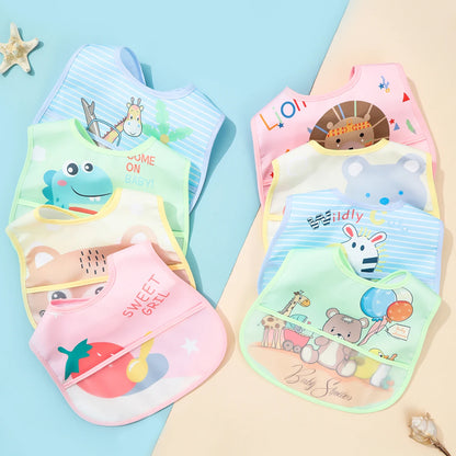 Baby Bibs: Cartoon Bibs Waterproof Bandanas for Newborns