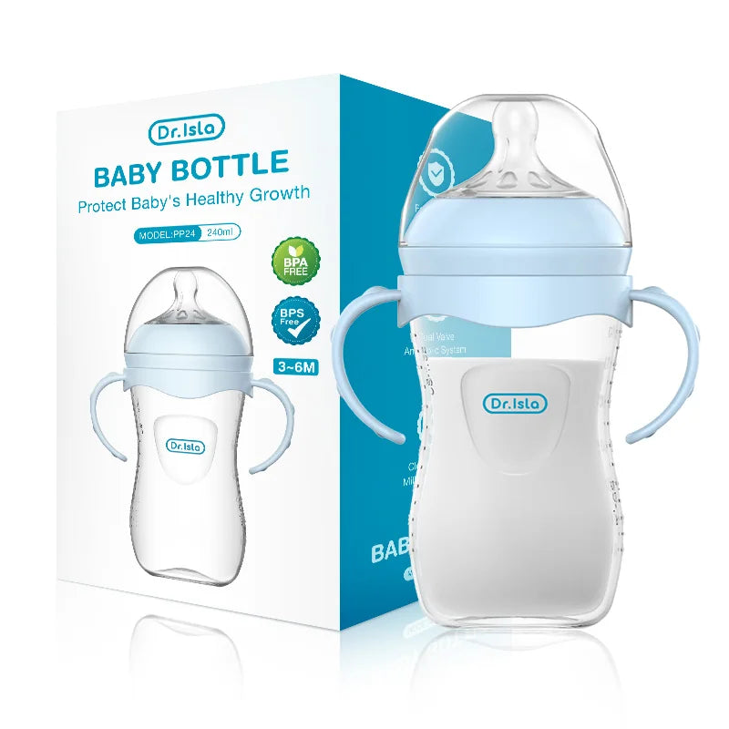 Baby PP Bottle 150ML Newborn Baby Bottle with Handle Milk BottleFeeding Baby Bottles Newborn Feeding Supplies BPA-Free