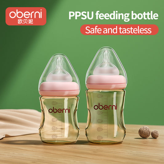 PPSU Baby Milk Bottles Set - Anti-Bloating, Drop-Resistant, 0-6M