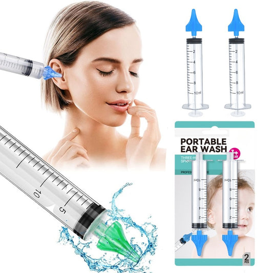 Ear Wax Cleaner Kit - Silicone Tip Syringe for All Ages