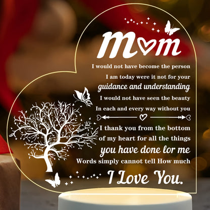 Heart Acrylic Ornaments - Perfect Gift for Mom's Birthday