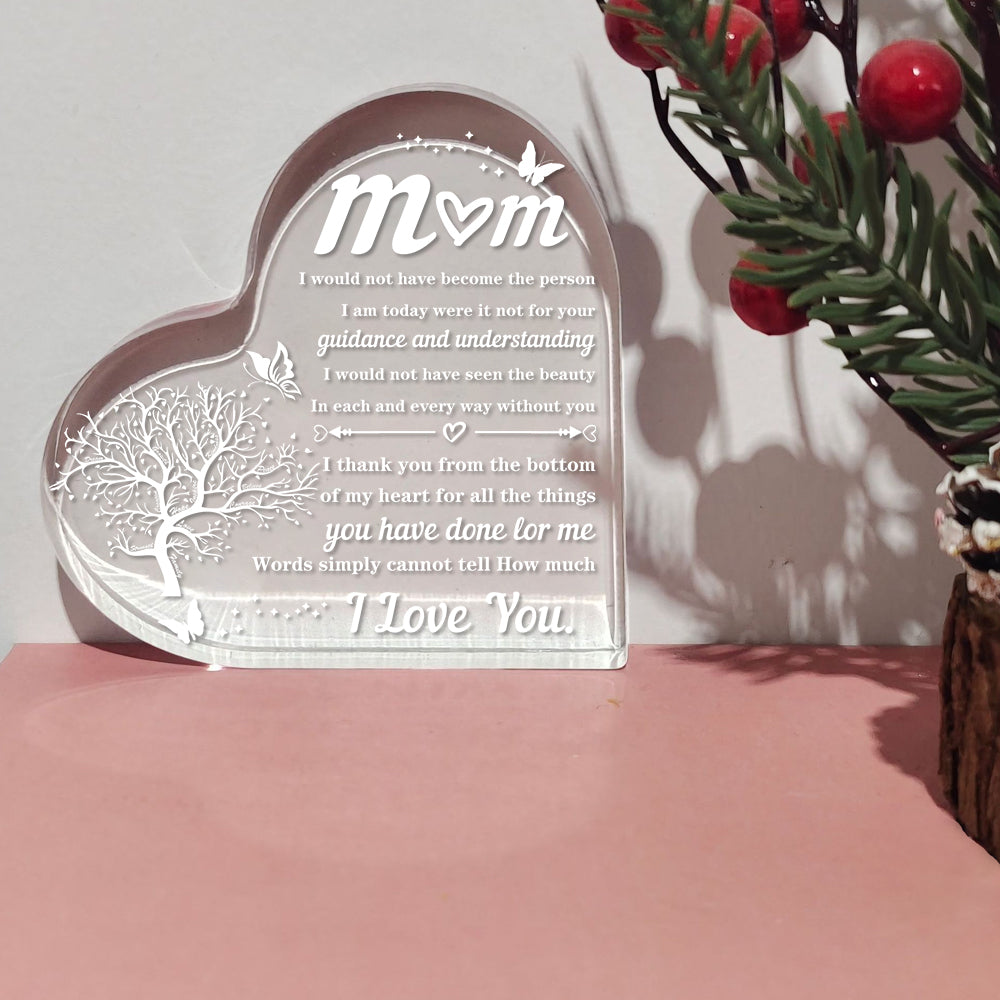 Heart Acrylic Ornaments - Perfect Gift for Mom's Birthday